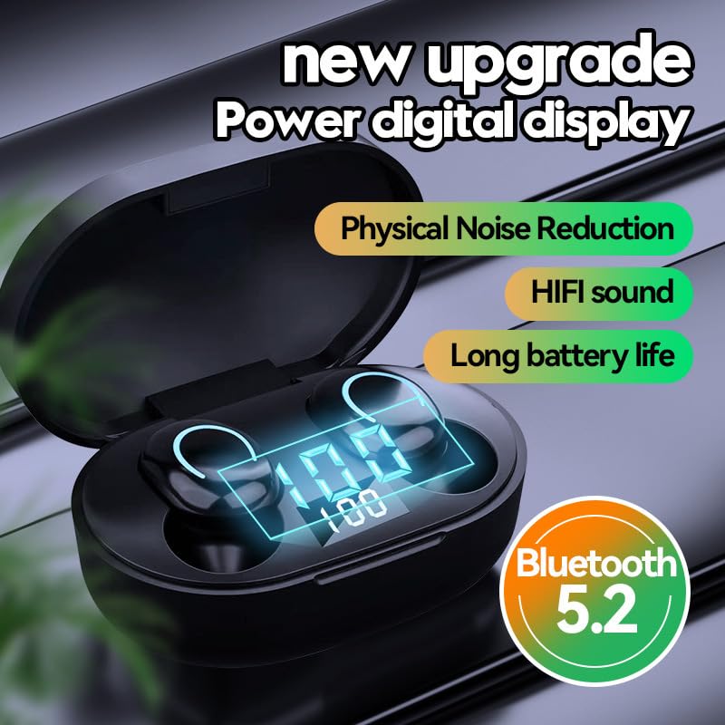 FRESHEN - Mini Bluetooth Earbuds with Mic, LED Power Display, True Wireless Stereo Sound | Perfect for Gym, Running, Commuting & Work Calls