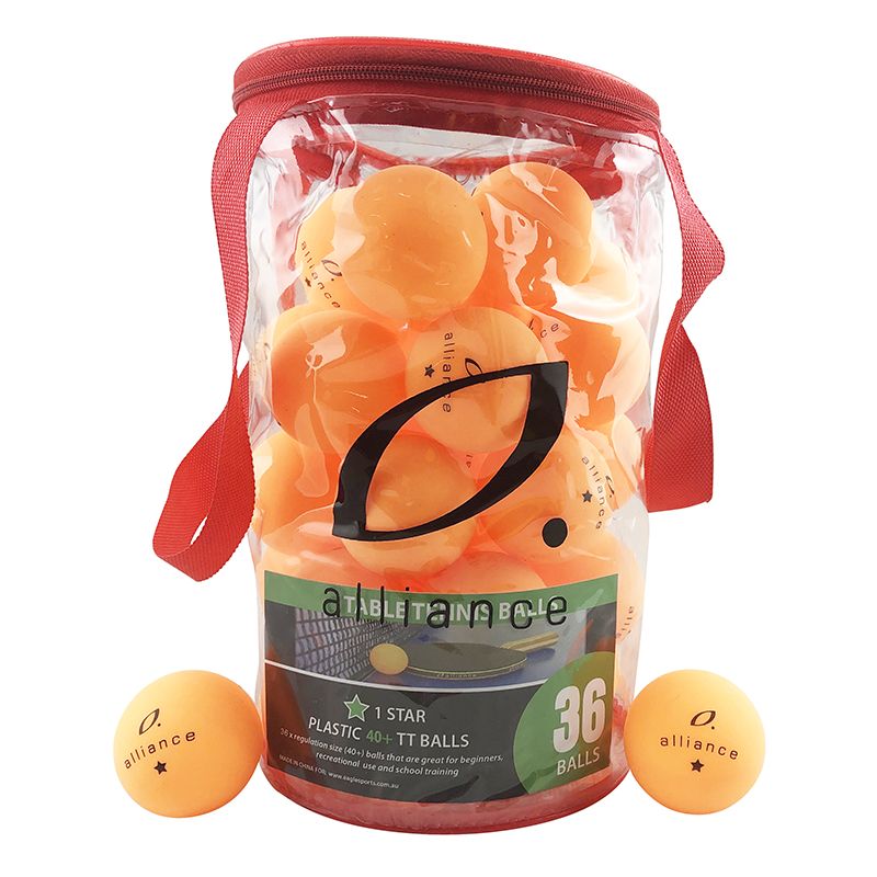 Premium 36-Pack 40+ ABS 1-Star Table Tennis Balls for Training & Recreational Play - Indoor/Outdoor Ping Pong Games, Practice Sessions & Family Fun