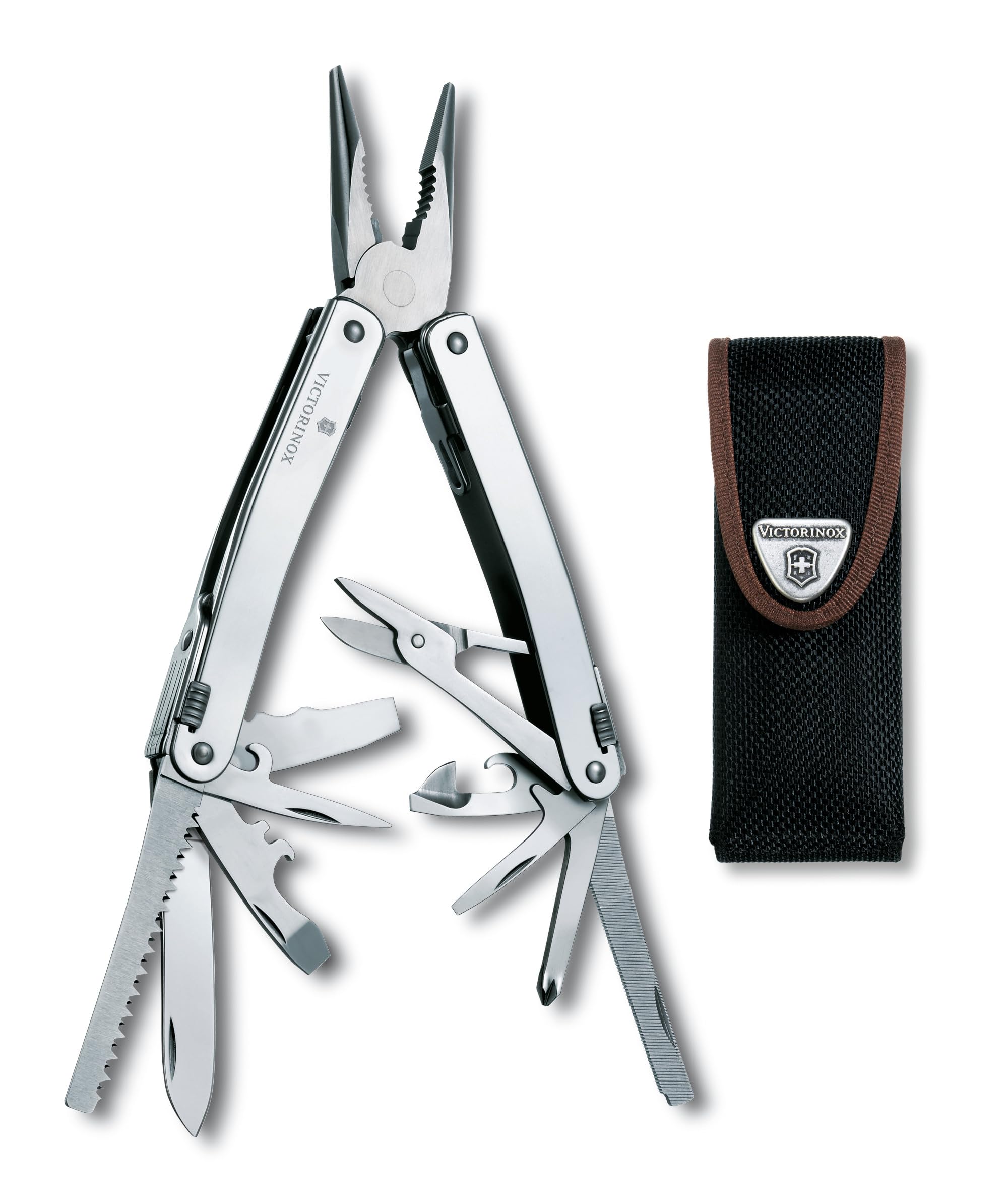Victorinox Swiss Tool Spirit X Swiss Army Knife - 24-in-1 Multitool with Large Blade, Pliers & Wire Cutter | Premium Swiss-Made Survival Gear for Camping, Hiking & Outdoor Adventures (Includes Nylon Pouch)
