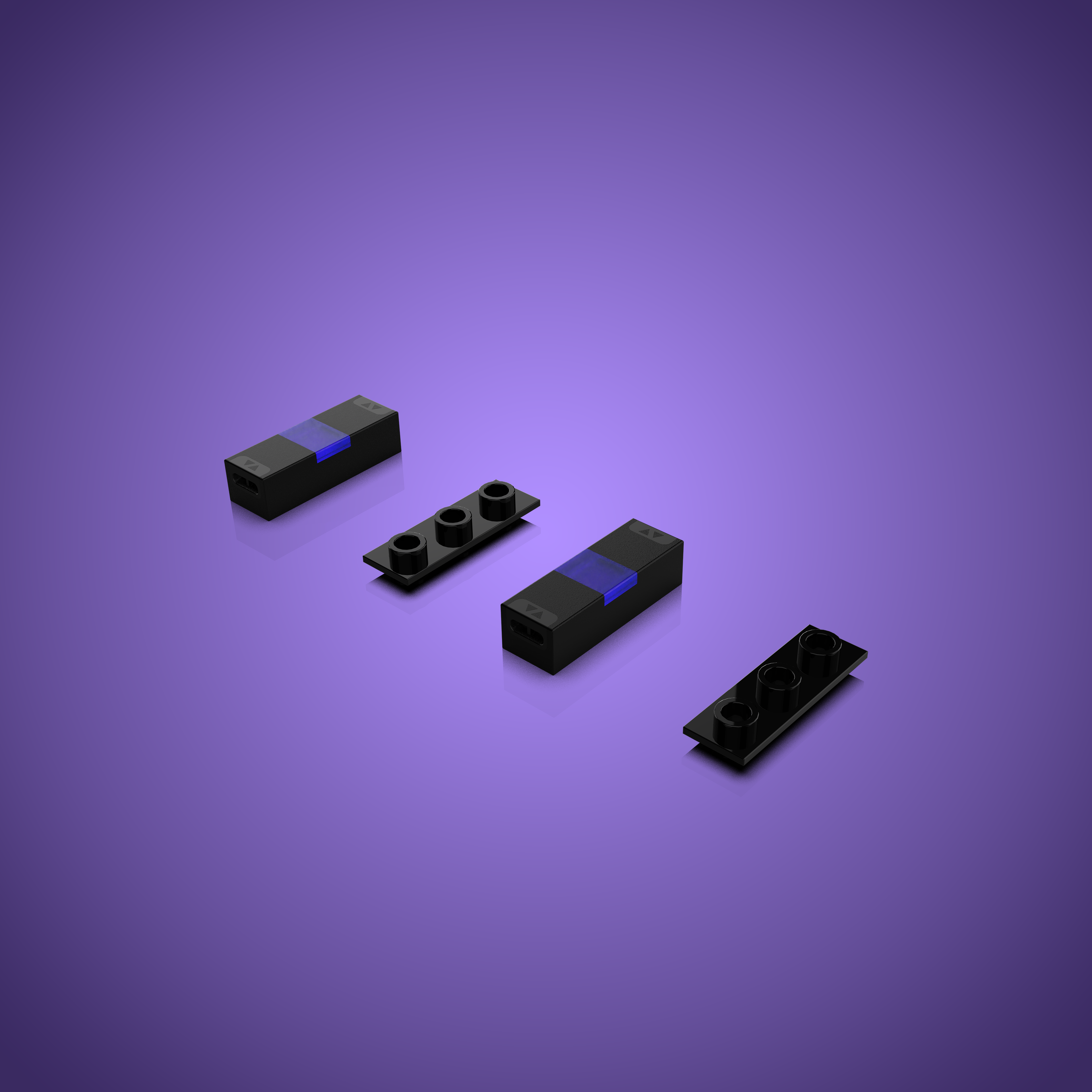 Meteor Light Micro Purple LED Lights (2 Pack) - Perfect for Bedroom, Party, and Home Decor Lighting