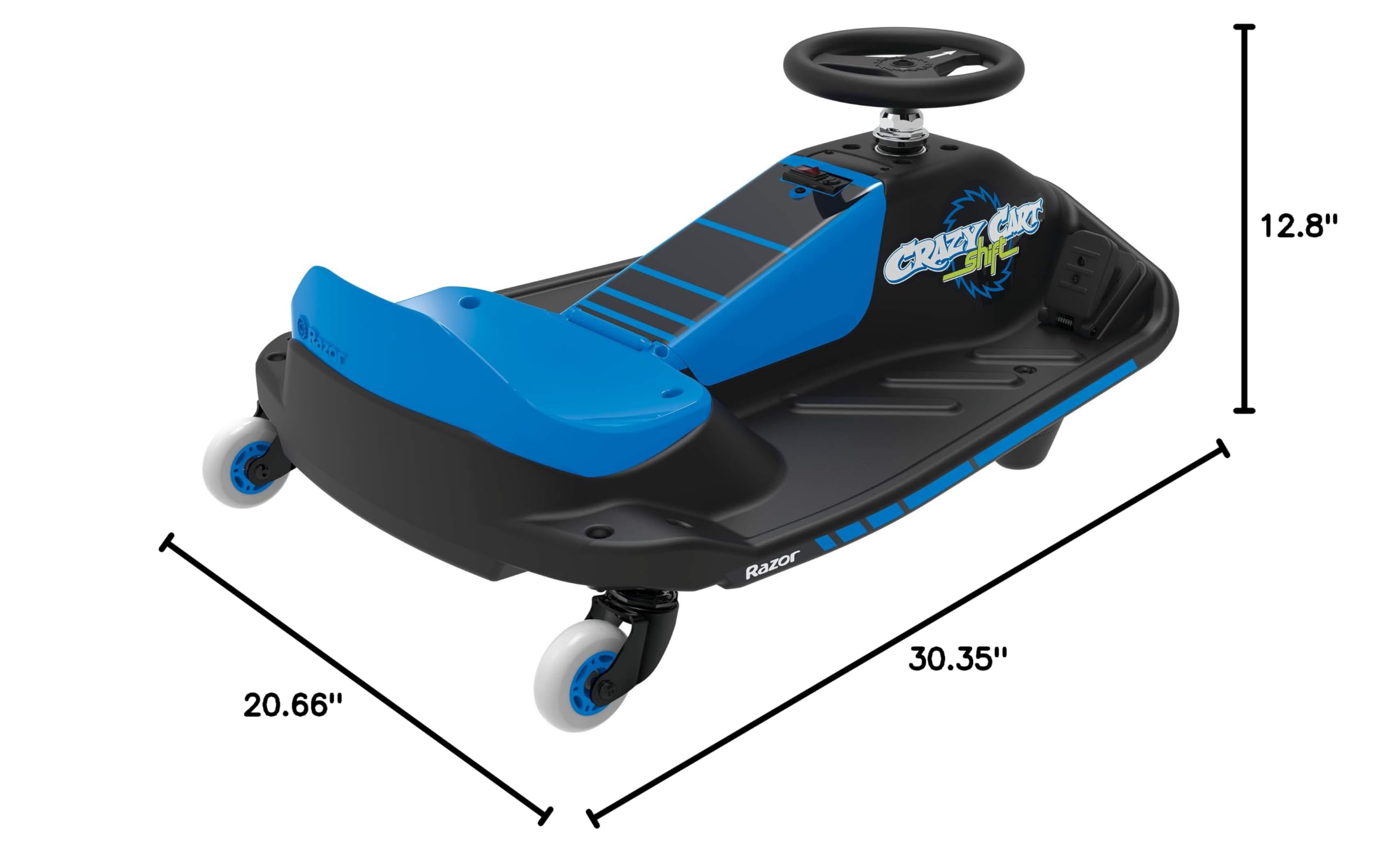**Crazy Cart Shift Electric Drifting Go Kart for Kids Ages 6-12 | 12V Battery-Powered Ride-On Toy with High/Low Speed Switch & Drift System | Indoor & Outdoor Fun for Riders Up to 120 lbs | Perfect for Backyard, Driveway & Playground Adventures**