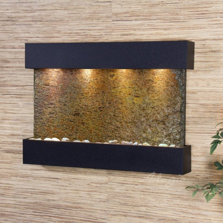 ADAGIO Reflection Creek Textured Black Multi-Color Natural Slate Tile RCS1704 - Perfect for Kitchen Backsplashes, Bathroom Walls & Fireplace Surrounds