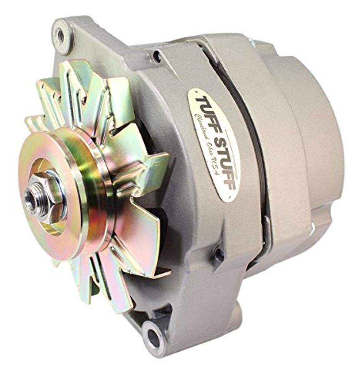 Tuff Stuff 7127 80 Amp GM 1-Wire V-Groove Alternator - High-Performance Replacement for Chevy, GMC, Buick & Oldsmobile Vehicles - Ideal for Off-Road, Racing & Classic Car Restoration