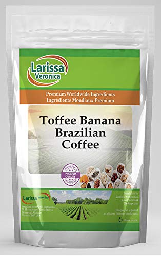 Premium Brazilian Toffee Banana Flavored Whole Coffee Beans - Gourmet, Naturally Flavored, 4 oz Bag - Perfect for Home Brewing, Office Use & Gift Giving