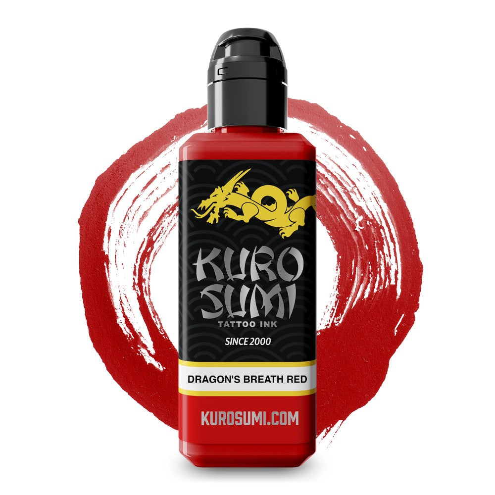 Kuro Sumi Dragon's Breath Red Tattoo Ink - Professional Quality, Vibrant Color, Vegan & Sterile - Perfect for Tattoo Artists & Body Art Enthusiasts