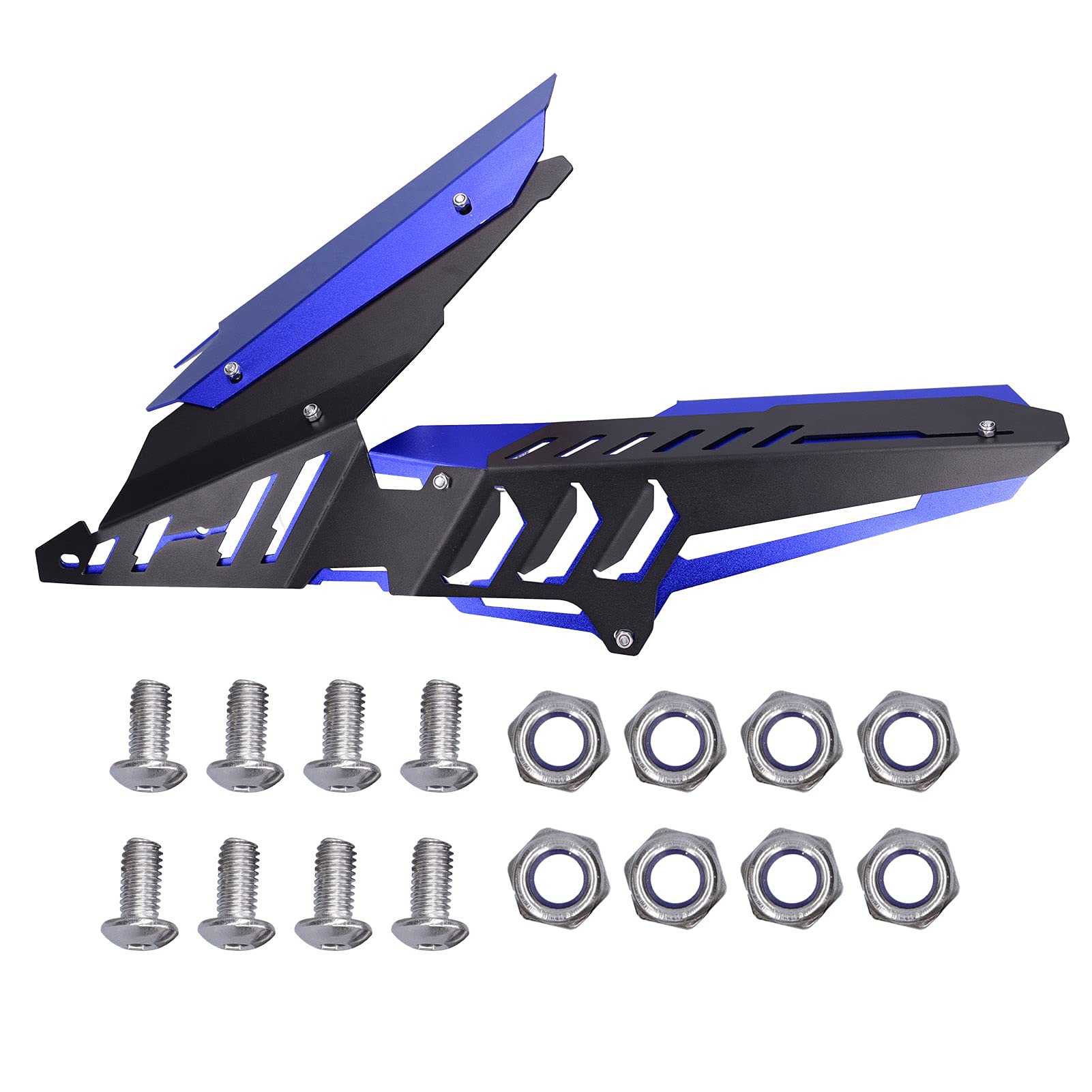 Acouto CNC Aluminum Alloy Motorcycle Chain Guard Cover for Yamaha YZF-R25/YZF-R3/MT-25/MT-03 - Rear Wheel Mudguard & Chain Protection Kit (Blue) - Perfect for Off-Road Riding & Daily Commuting