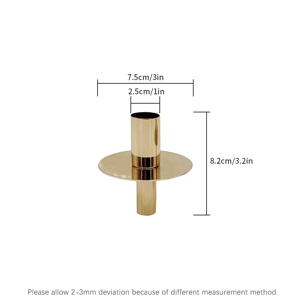 VINCIGANT Gold Wine Bottle Taper Candle Holder Set of 4 - Modern Candlestick for Votive Candles, Elegant Wedding & Birthday Party Decor, Romantic Dinner Table Centerpiece for Home Decor