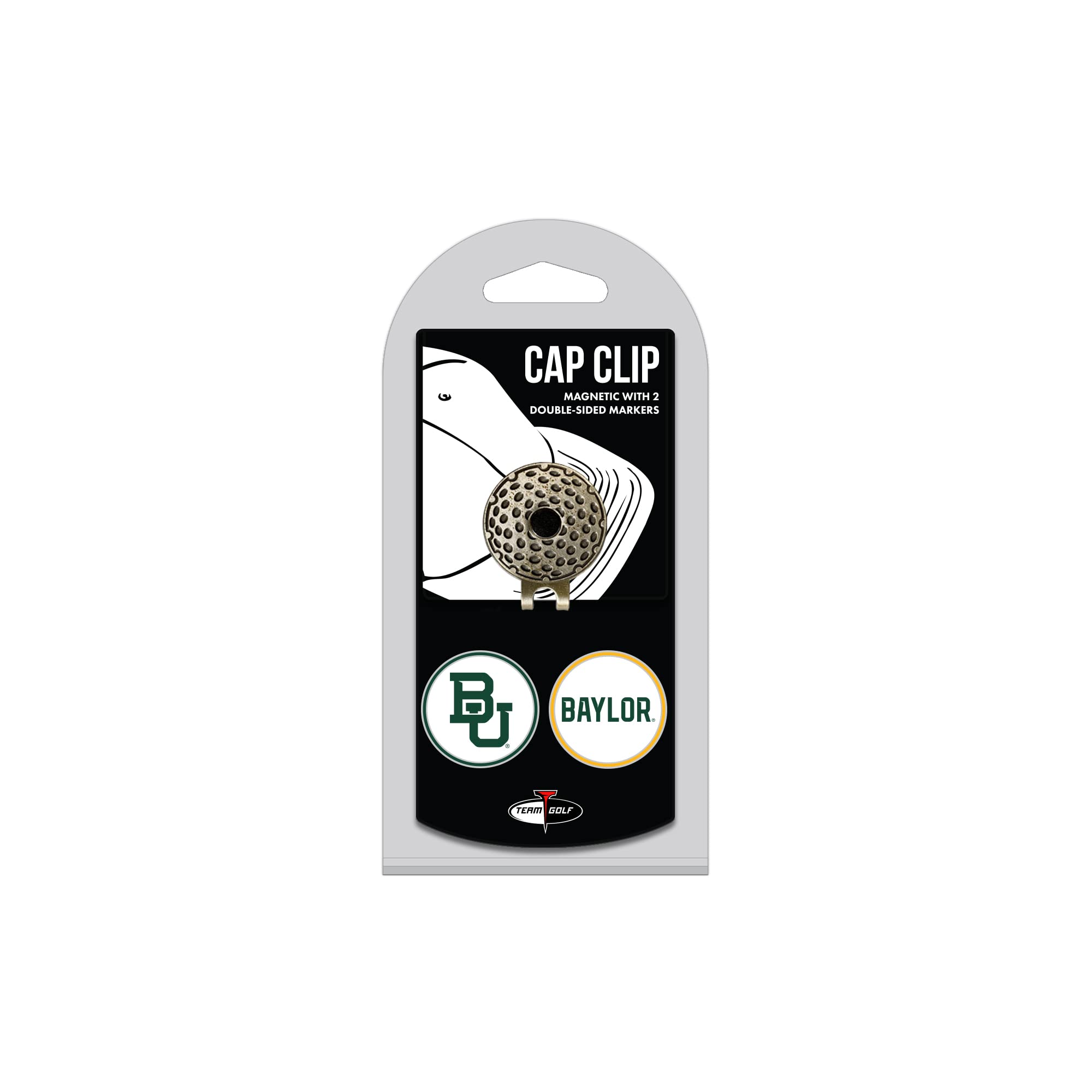 NCAA Golf Cap Clip with 2 Removable Magnetic Ball Markers - Double Sided Enamel Design for Easy Hat Attachment | Perfect for Golf Tournaments, Practice Sessions & Fan Gear