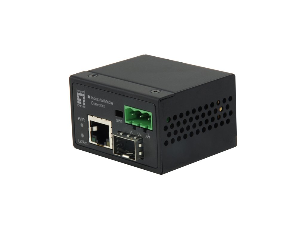 Fast Ethernet Mini Media Converter RJ45 to SFP - Industrial Grade (100Mbit/s, 10Base-T/100Base-TX, -40°C to 75°C) for Harsh Environments & Network Expansion
