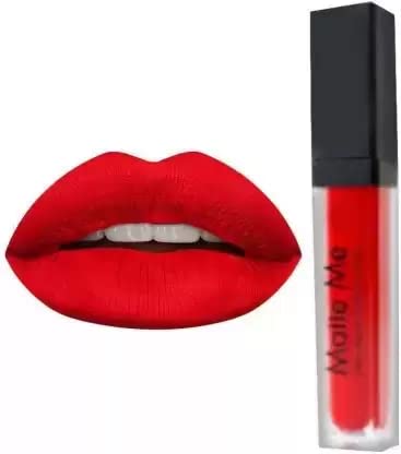 WIFFY Glossy Matte Long Lasting Non-Transfer Kiss Proof Lipstick - Fruit Red | Perfect for Date Night, Parties & Everyday Wear
