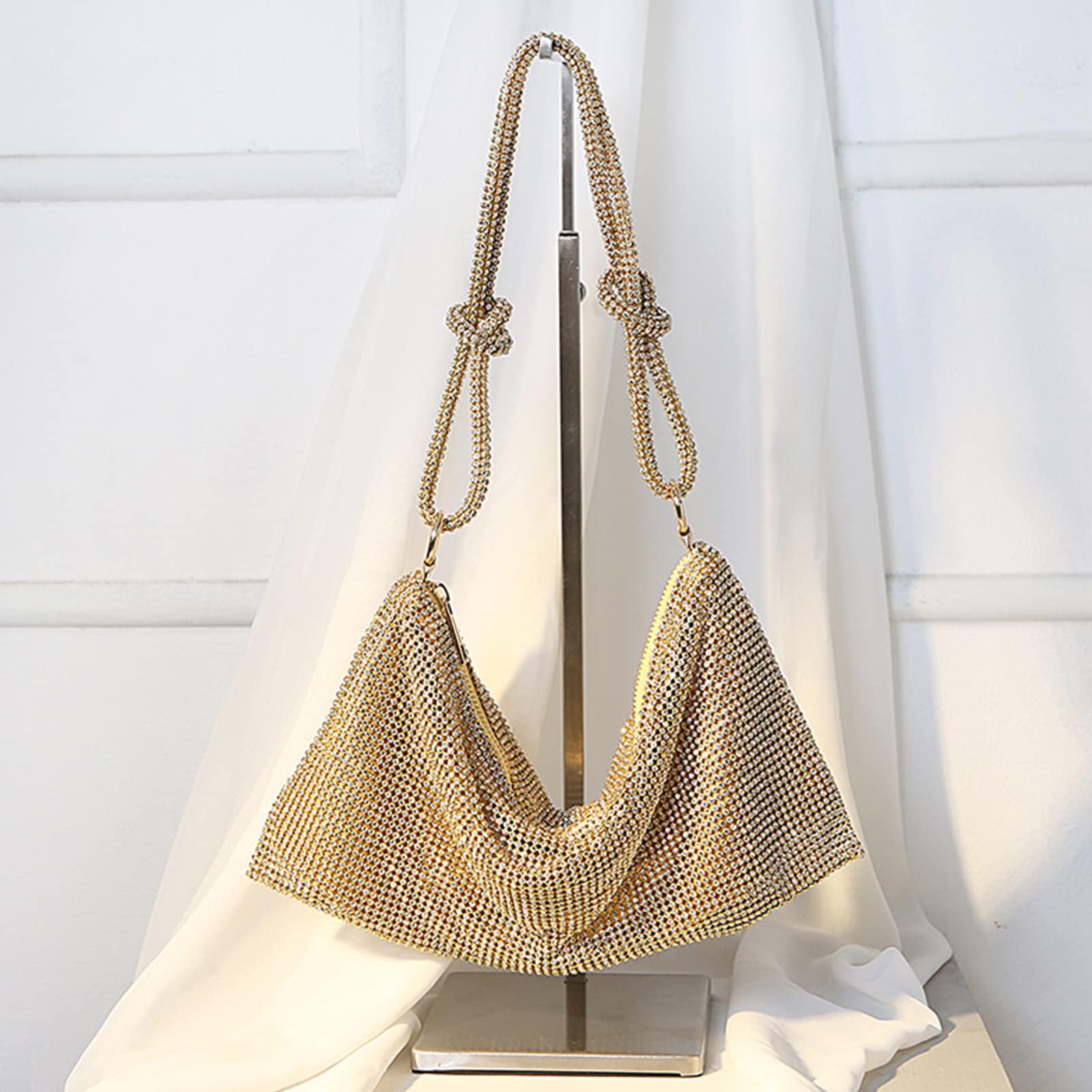 Sparkly Rhinestone Evening Clutch Purse for Women - Elegant Crystal Bling Shoulder Bag & Handbag for Parties, Weddings, and Special Occasions