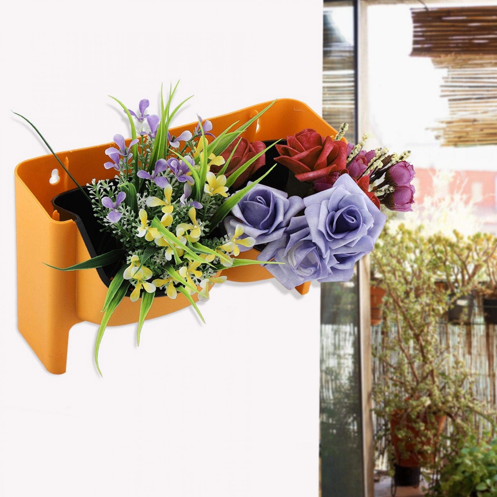 Eco-Friendly Bonsai Planter - Lightweight & Durable Flower Pot for Home, Park, School or Garden - Perfect for Indoor Plants, Succulents & Small Trees (Yellow)