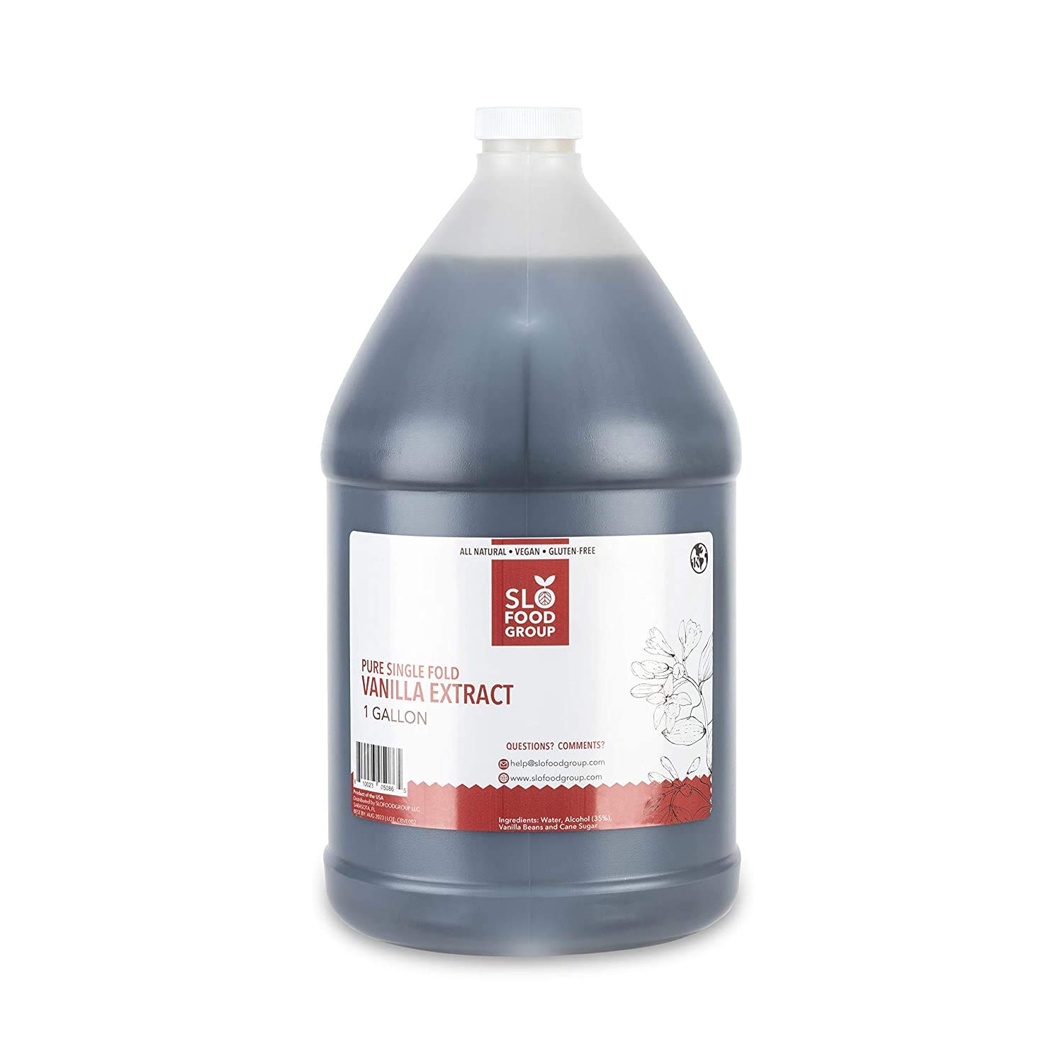 Premium Pure Vanilla Extract - 1 Gallon (128 fl oz) - Made from Madagascar, Uganda & Papua New Guinea Vanilla Beans - Ideal for Baking, Cooking, Ice Cream & Desserts - Natural Flavor Enhancer for Cakes, Cookies & Beverages