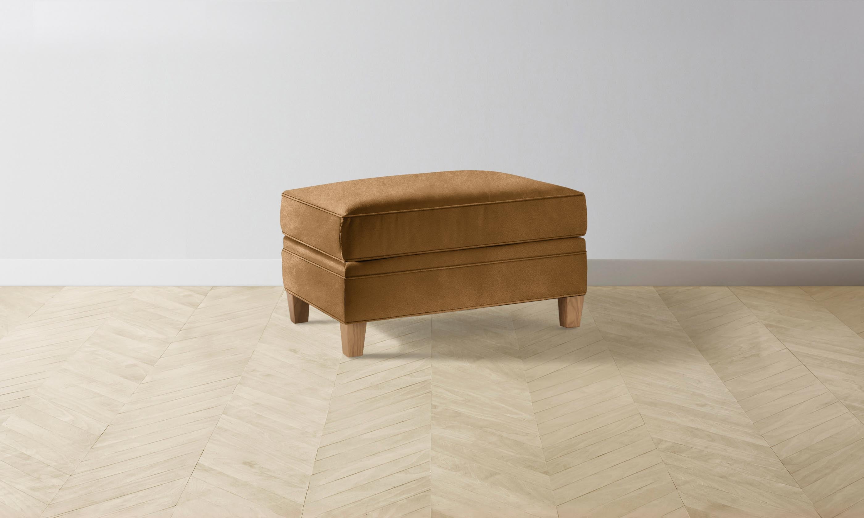 Premium Carmine Ottoman - Genuine Nubuck Leather Saddle Stool with Metal Legs | Footrest, Living Room Decor, Bedroom Seating | Perfect for Home, Office & Lounge Areas