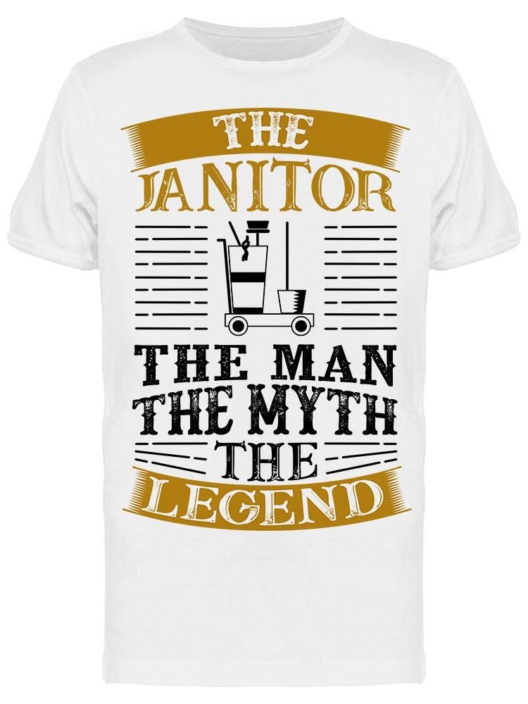 Smartprints The Janitor Man Graphic T-Shirt for Men - Comfortable Cotton Tee for Work, Casual Wear & Funny Gift Ideas