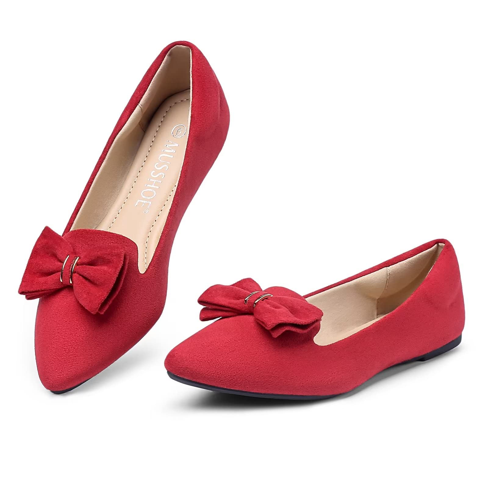 **MUSSHOE Women's Comfortable Slip-On Flat Shoes – Casual & Dressy Loafers for Work, Travel & Everyday Wear**