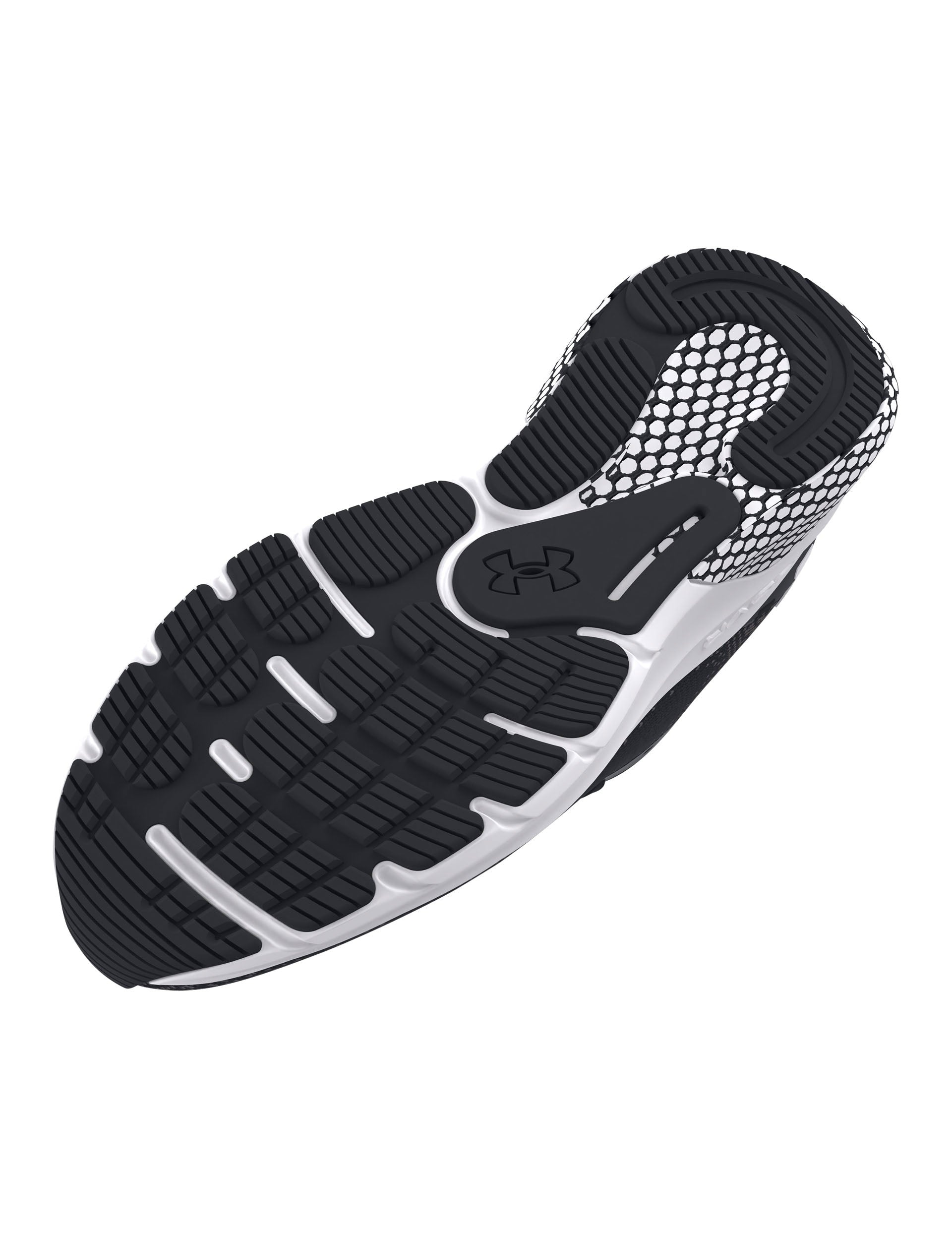 UA HOVR Turbulence 2 Running Shoes for Men - Lightweight Cushioned Training Shoes in Black/Jet Gray/White - Perfect for Jogging, Gym Workouts & Daily Wear