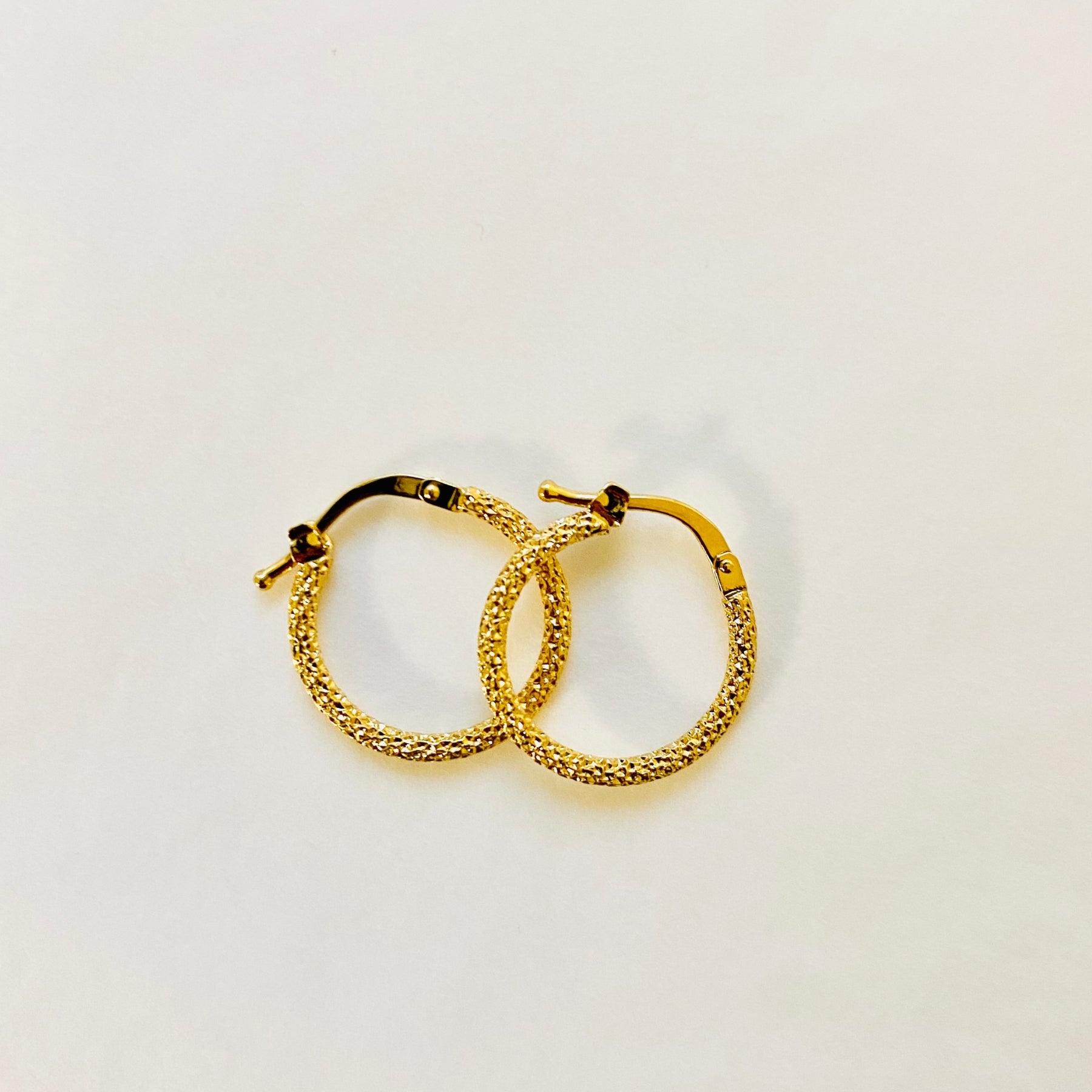 Golden Sparkling Lucie Creole Earrings - Elegant Dangle Hoop Earrings for Women, Perfect for Parties, Weddings & Evening Events