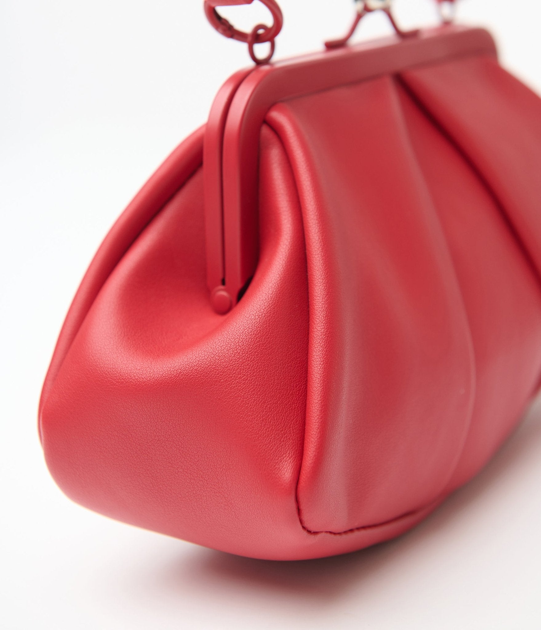 Royal Monk Red Leatherette Shirley Handbag for Women - Stylish Vegan Leather Crossbody Purse with Adjustable Strap, Perfect for Work, Travel & Evening Out
