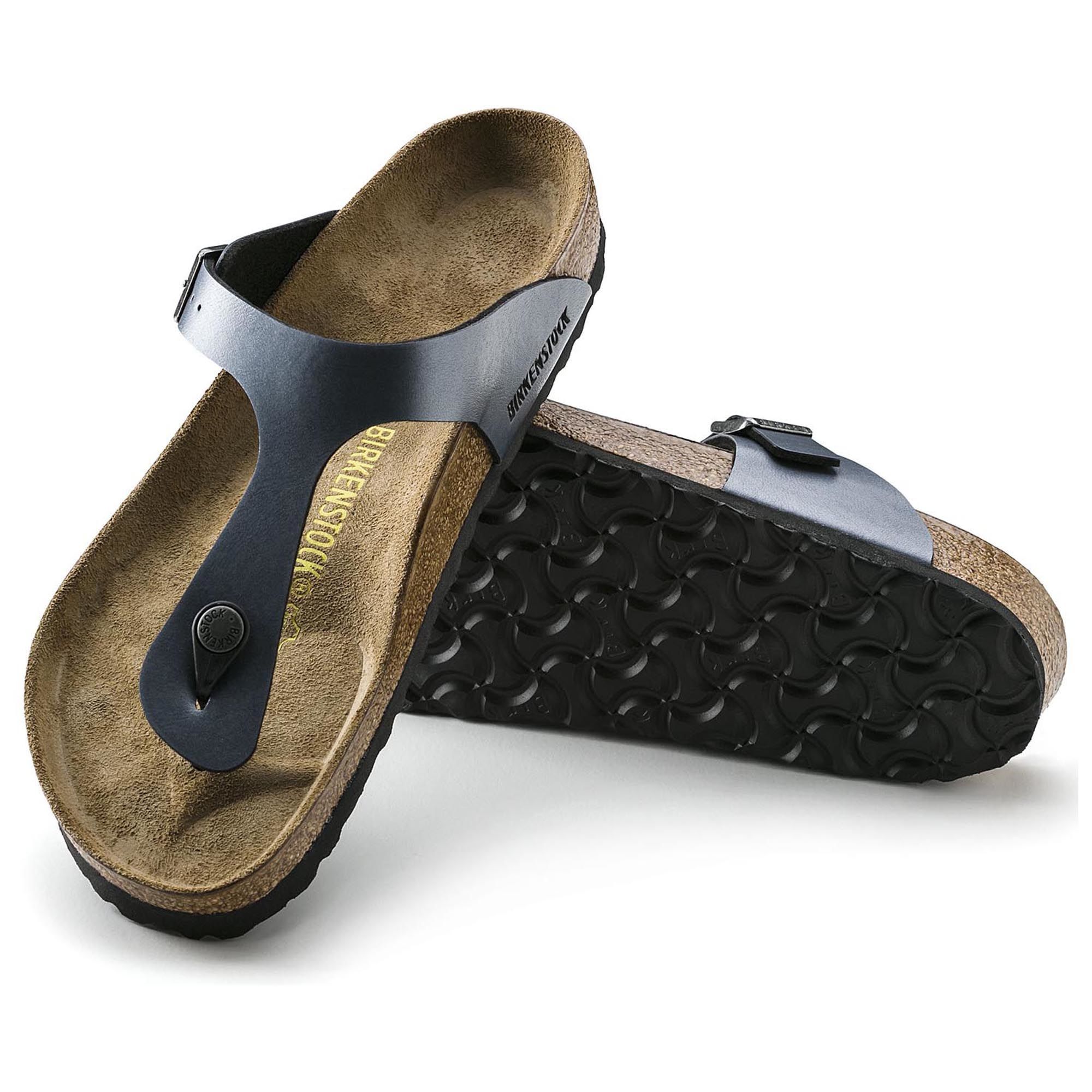 BIRKENSTOCK GIZEH Women's Sandals - Ice Pearl Onyx Birko-Flor Comfort Footbed | Perfect for Summer, Beach, and Casual Wear