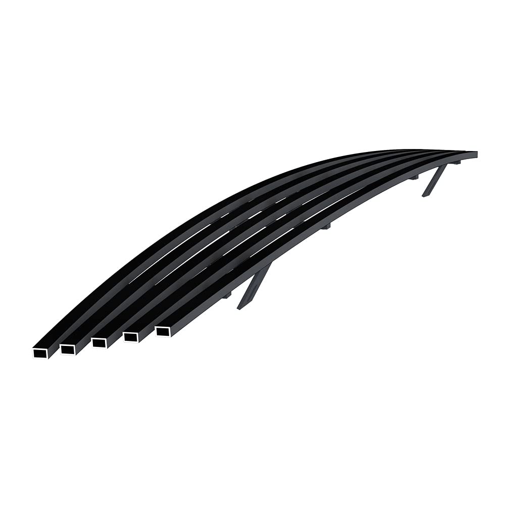 APS Compatible with Ford Focus 2000-2004 Main Upper Stainless Steel SS Black Billet Front Grill Grille Insert F85761H - Upgrade Your Car's Style for Street & Show Performance