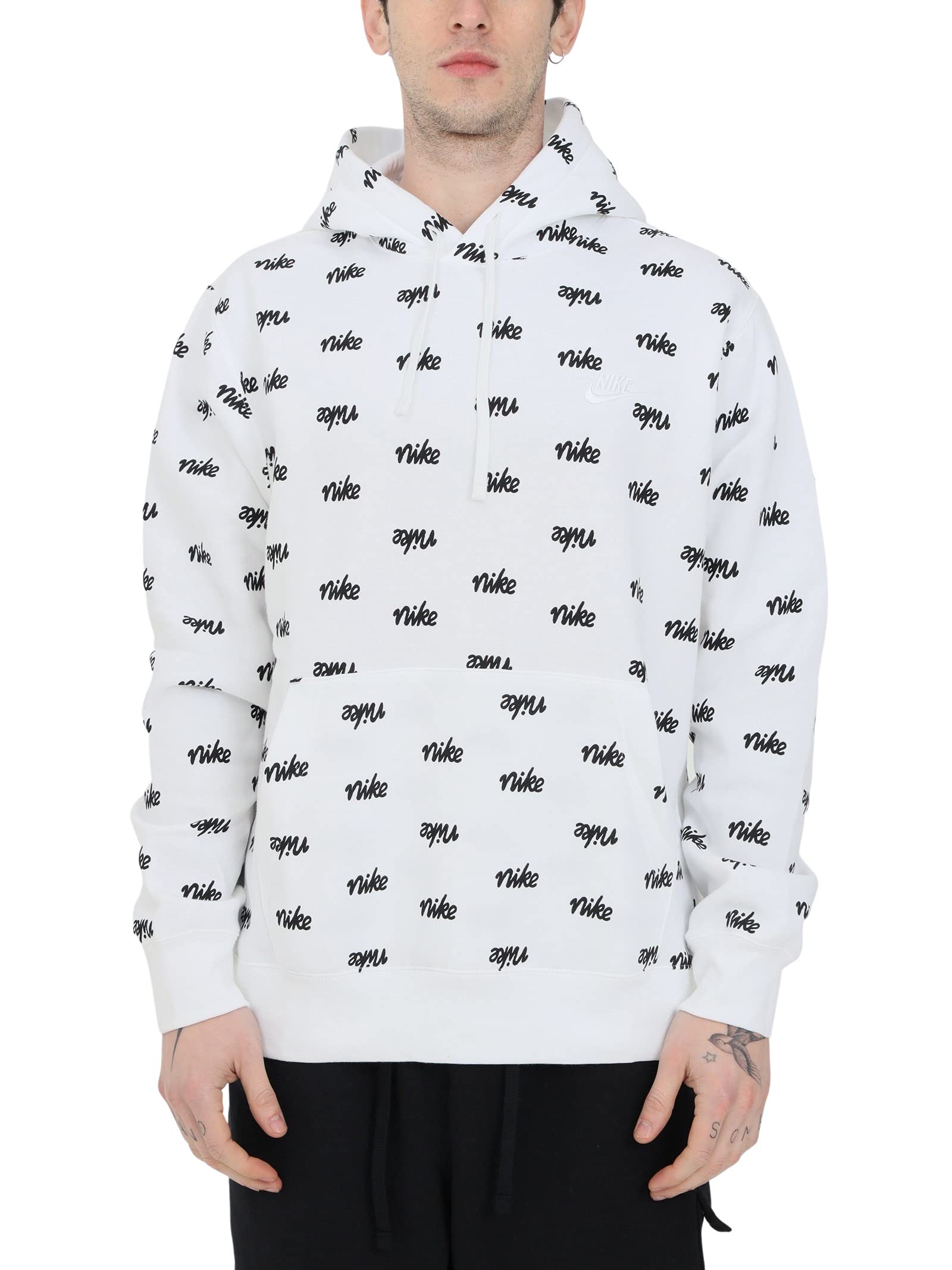 Nike Men's Fleece Hoodie - Lightweight, Comfortable Pullover for Casual Wear, Running & Outdoor Activities