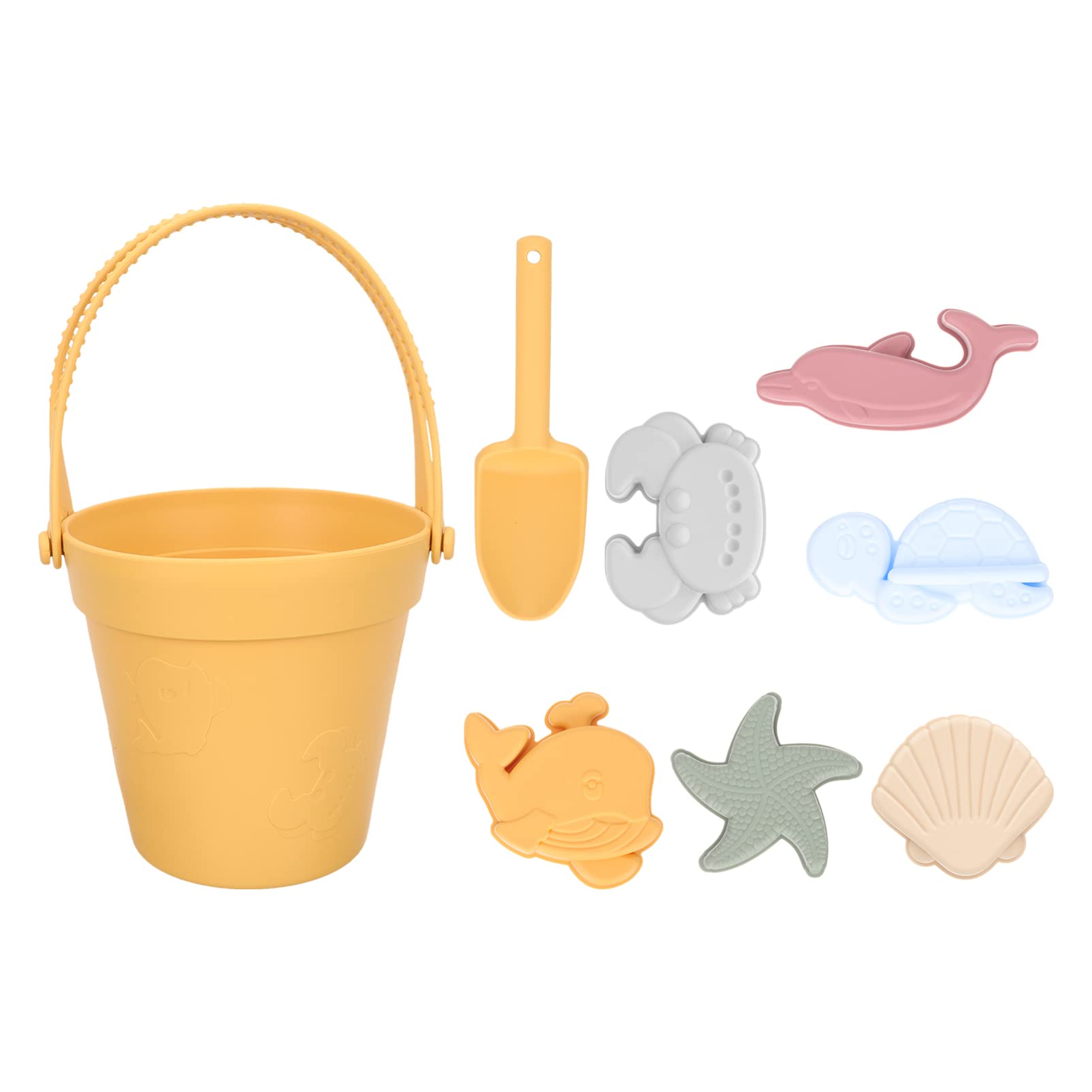 TOYANDONA Kids Beach Sand Toys Set - 12-Piece Silicone Sandbox Toys with Bucket, Shovel, Rake & Molds for Toddlers & Children - Outdoor & Indoor Sand Play for Beach, Backyard & Playroom Fun