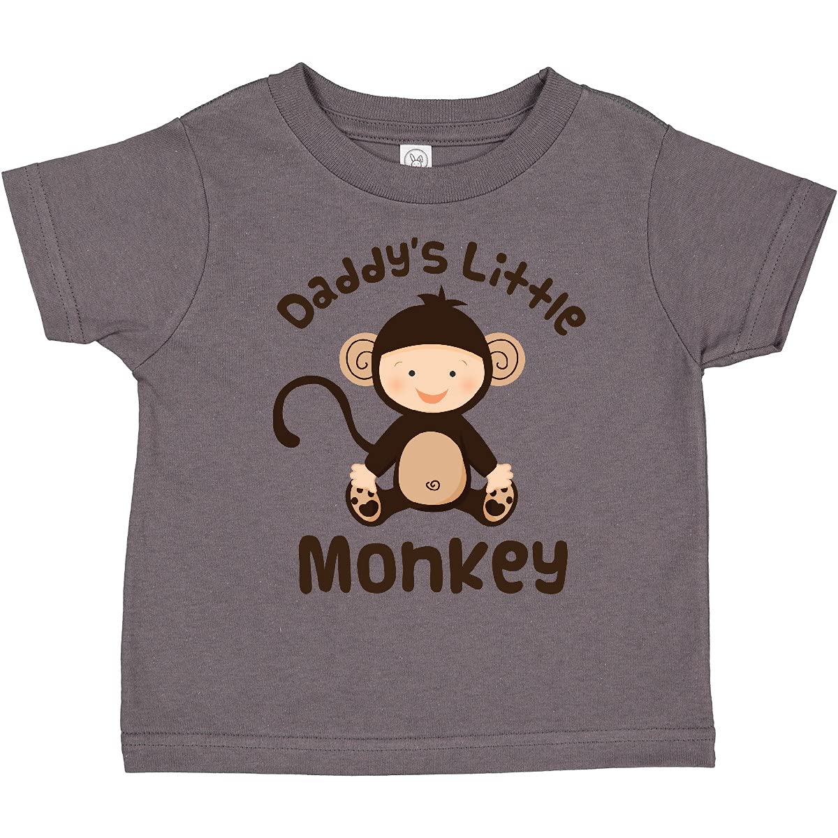 Inktastic Daddy's Little Monkey Toddler T-Shirt - Cute Cotton Baby Tee for Boys & Girls - Perfect for Playdates, Family Photos & Everyday Outfits