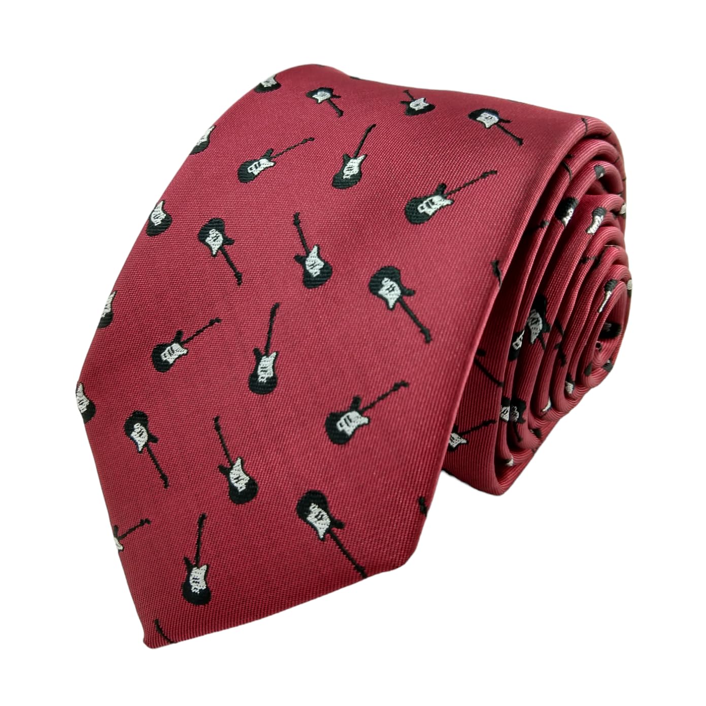 Stylish Guitar Tie for Men - Perfect Gift for Guitarists & Bassists - Electric Guitar Necktie for Musicians & Music Lovers - Ideal for Concerts, Gigs, and Music-Themed Events