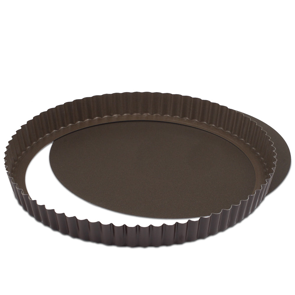 Nonstick Removable Bottom Tart Pan - 9 Inch Round Baking Dish for Perfect Tarts, Quiches & Pies | Easy Release & Even Heating | Ideal for Home Bakers & Professional Chefs