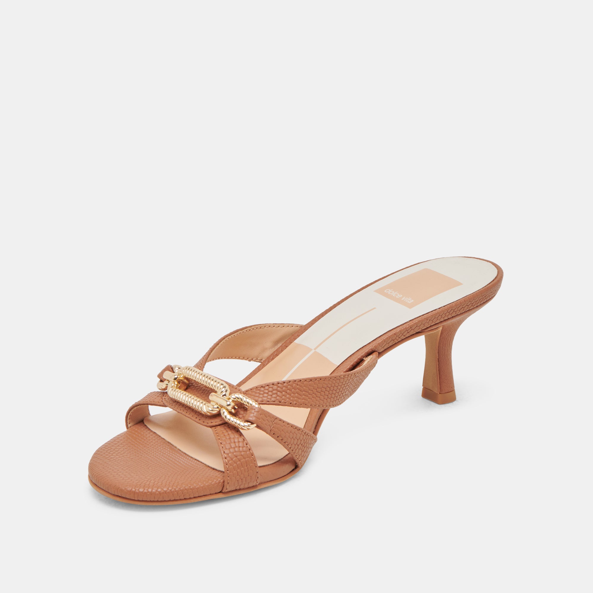 LERAH Women's Heels - Saddle Embossed Leather High Heels for Women | Comfortable & Stylish Dress Shoes for Office, Party & Evening Events