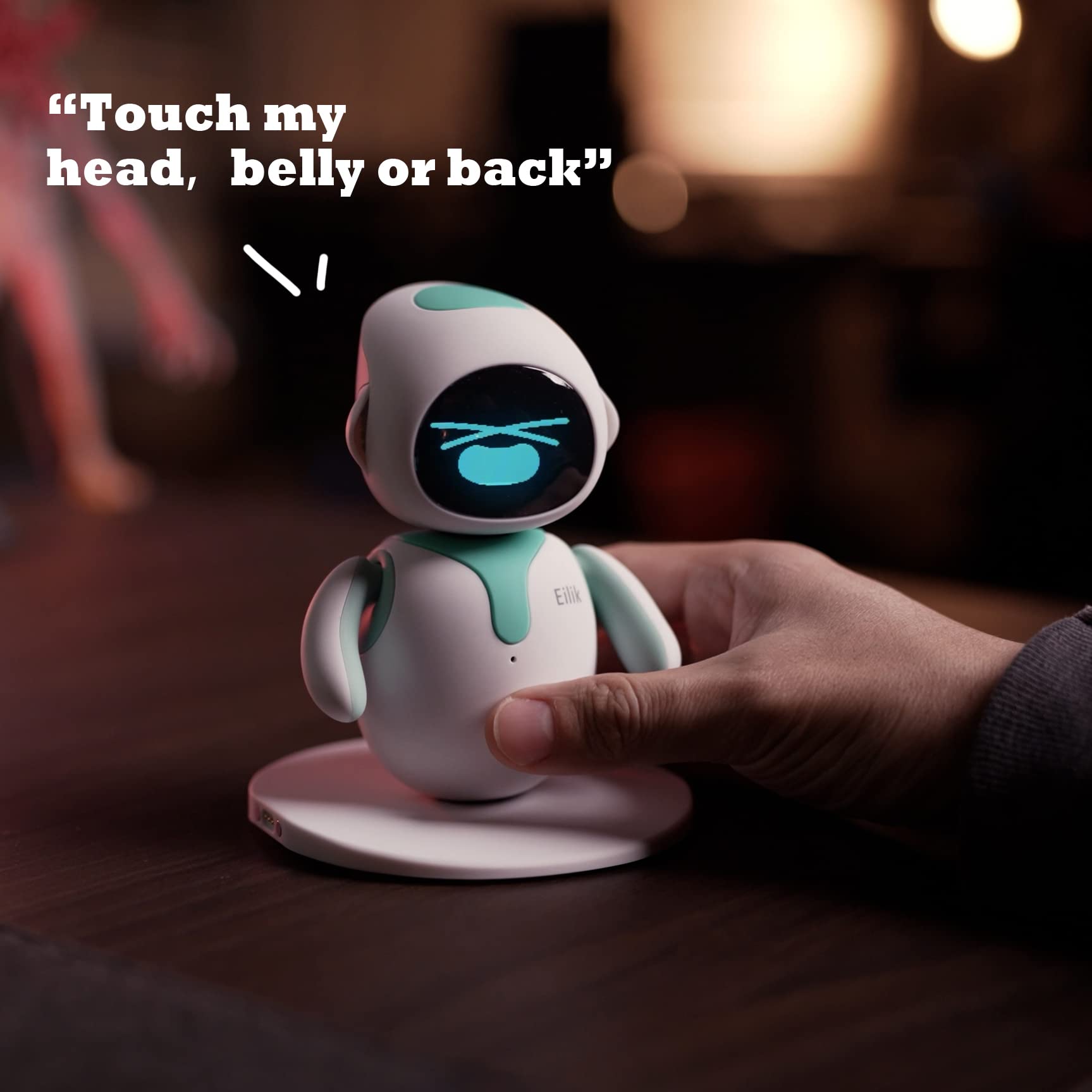 Eilik - Interactive Robot Pet Toy with Emotions, Animations & Mini Games | Smart Desk Companion for Kids & Adults | Perfect Gift for Holidays, Birthdays & Everyday Fun | Play, Learn & Relax at Home or Office