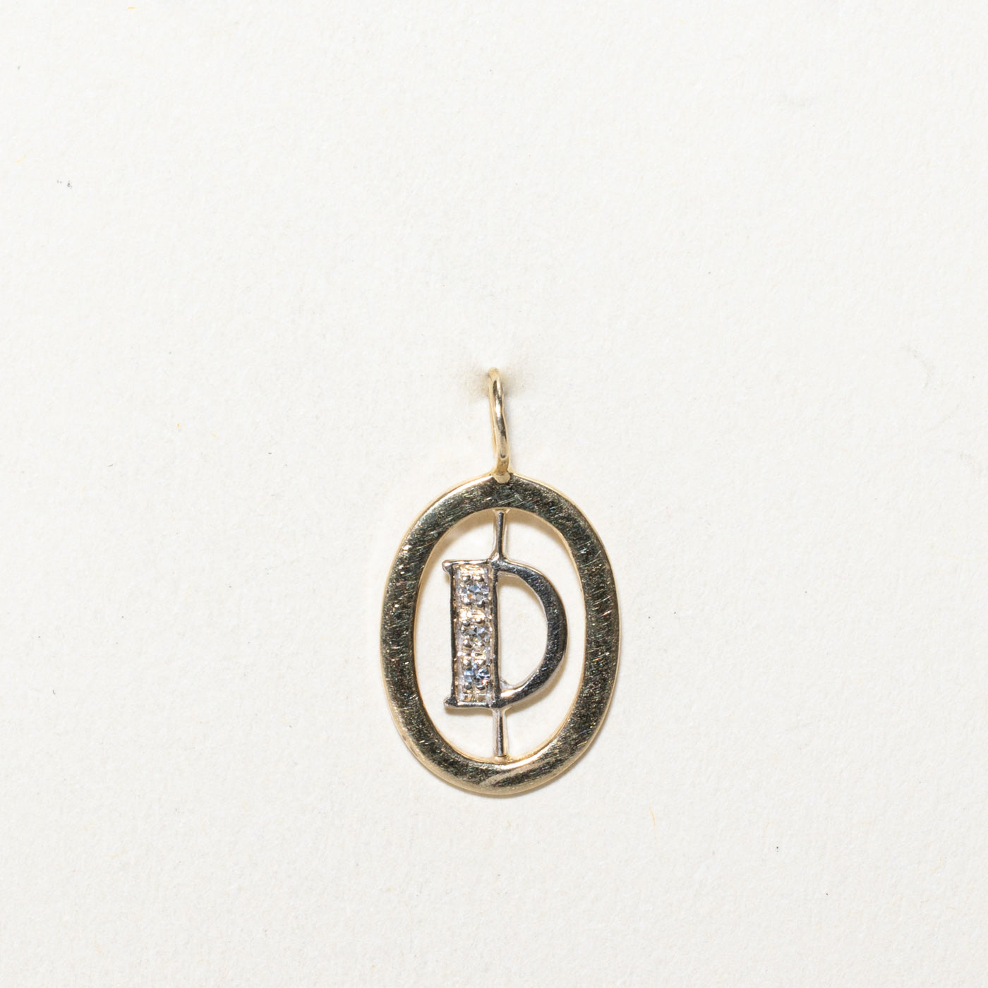 Diamond 'D' Initial Pendant Necklace - 0.03 Carat TW Gold Plated Letter Charm Jewelry for Women - Perfect Gift for Birthday, Anniversary & Valentine's Day