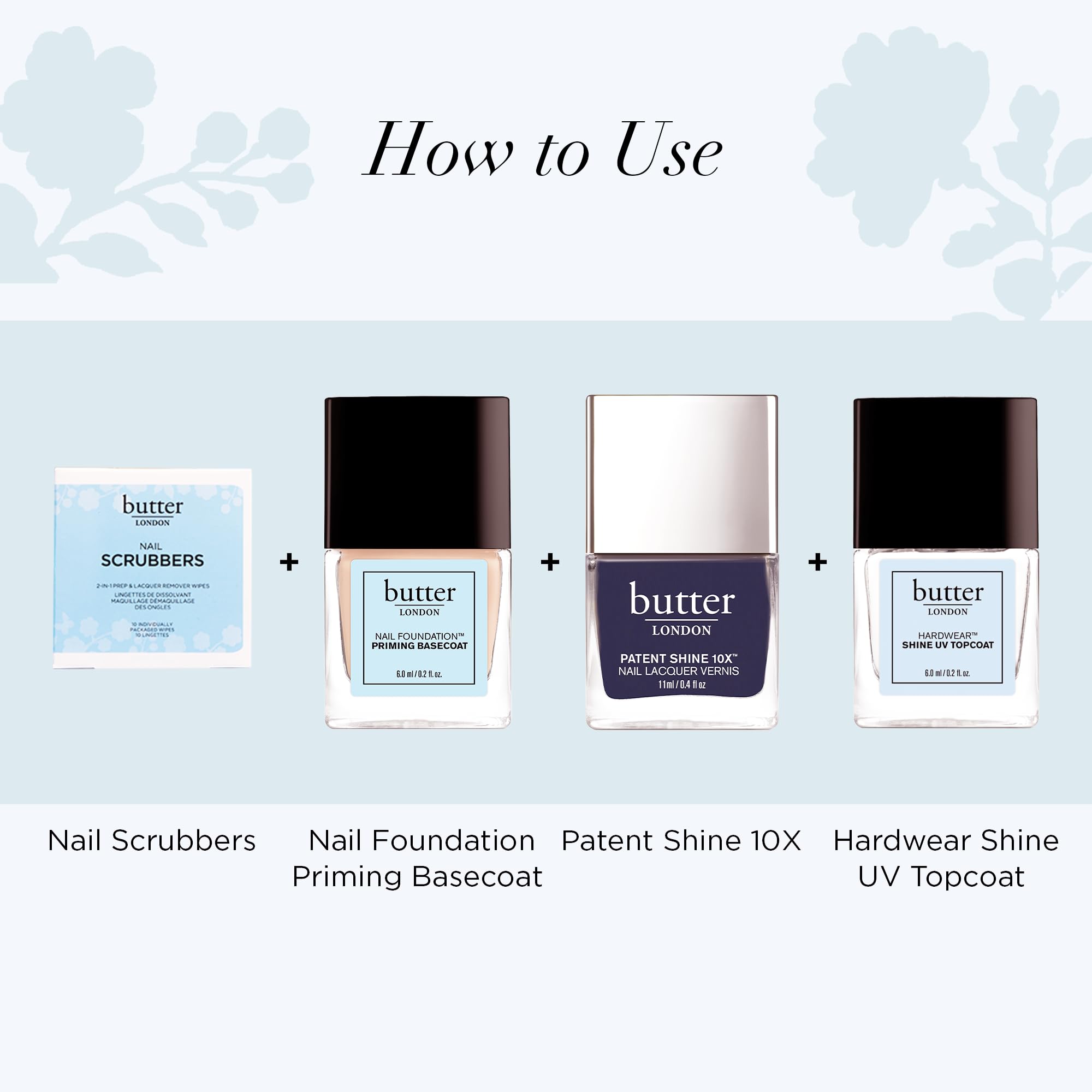 Butter LONDON Nail Polish Remover Pads - Quick & Gentle Nail Scrubbers for Easy Polish Removal | Perfect for At-Home Manicures & Travel Nail Care