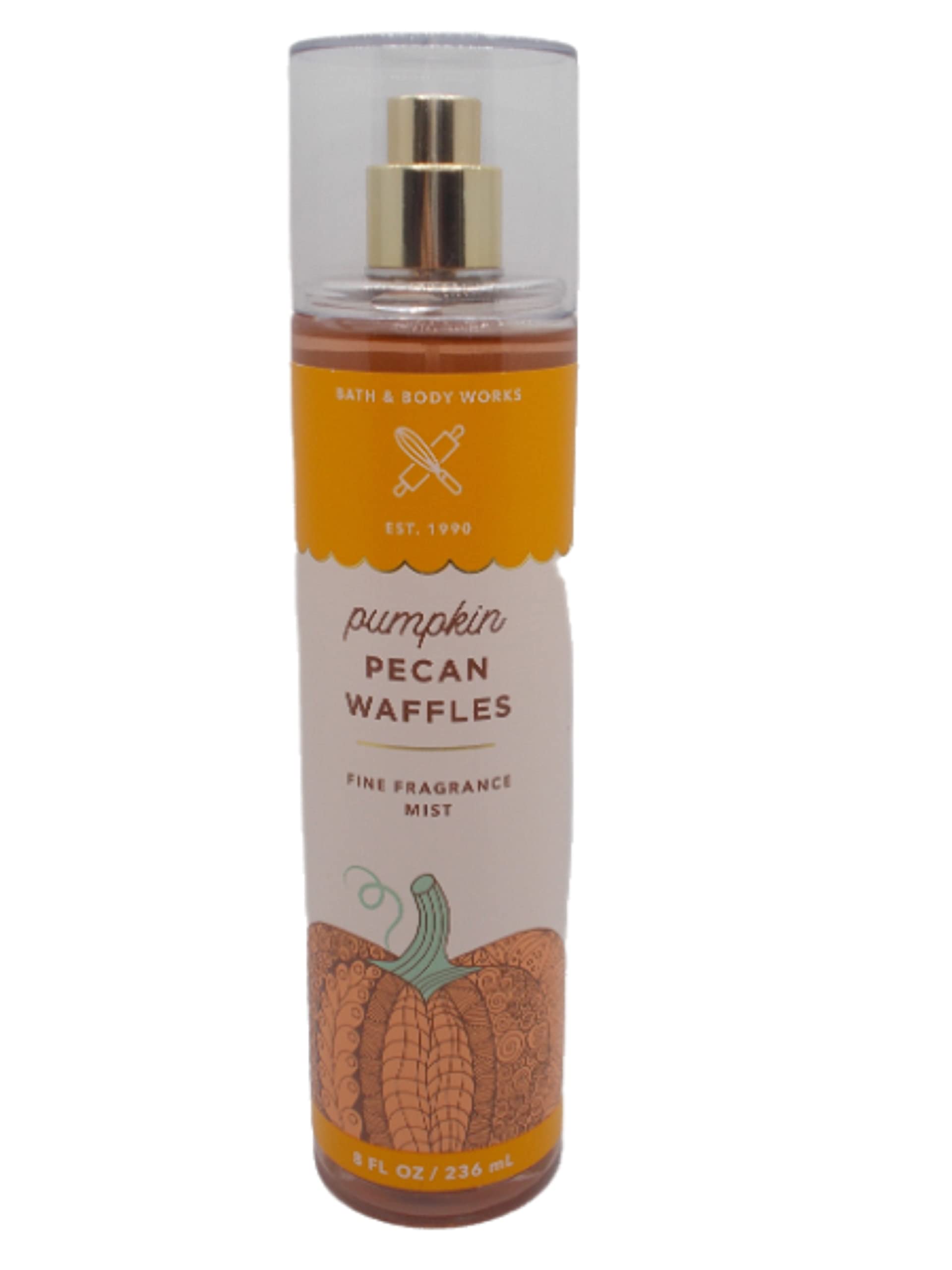 Bath & Body Works Pumpkin Pecan Waffle Fragrance Mist 8 Fl Oz - Sweet Fall Scent for Women, Long-Lasting Body Spray - Perfect for Autumn Evenings & Cozy Home Vibes
