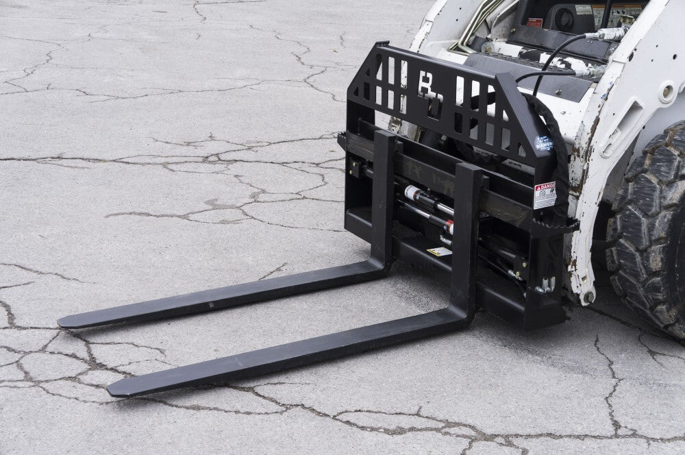 Blue Diamond® Hydraulic Adjustable Pallet Forks - Heavy Duty Forklift Attachments for Warehouse, Construction & Material Handling