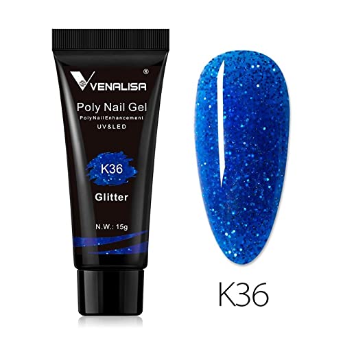 Venalisa Poly Builder Gel for Nails - 15g Acrylic Nail Extension Gel Polish (K36) | Professional Salon Quality, DIY Manicure & Nail Art Enhancement