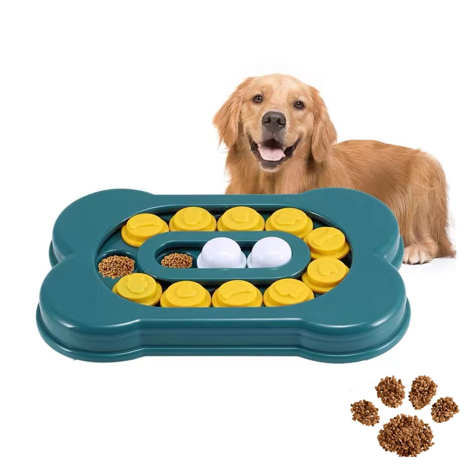 Interactive Dog Puzzle Toys for IQ Training & Mental Stimulation - Adjustable Difficulty Levels for Small, Medium & Large Dogs - Treat Dispensing Slow Feeder for Boredom Relief & Anxiety Reduction - Perfect for Indoor Play, Training Sessions & Mealtime Enrichment