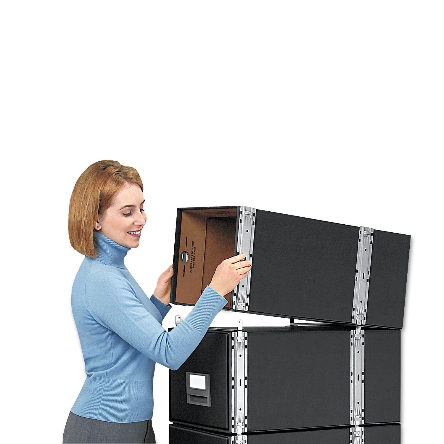 Bankers Box 00511 Staxonsteel Storage Drawers - Letter Size, 12x24x10.5 Inches, Black (6-Pack) - Perfect for Office Organization, File Storage, and Home Office Supplies