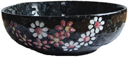 Japanese Style Ceramic Ramen Bowl - Hand Painted Pasta & Fruit Salad Bowl Set - Perfect for Asian Noodles, Soups, Salads & Home Decor