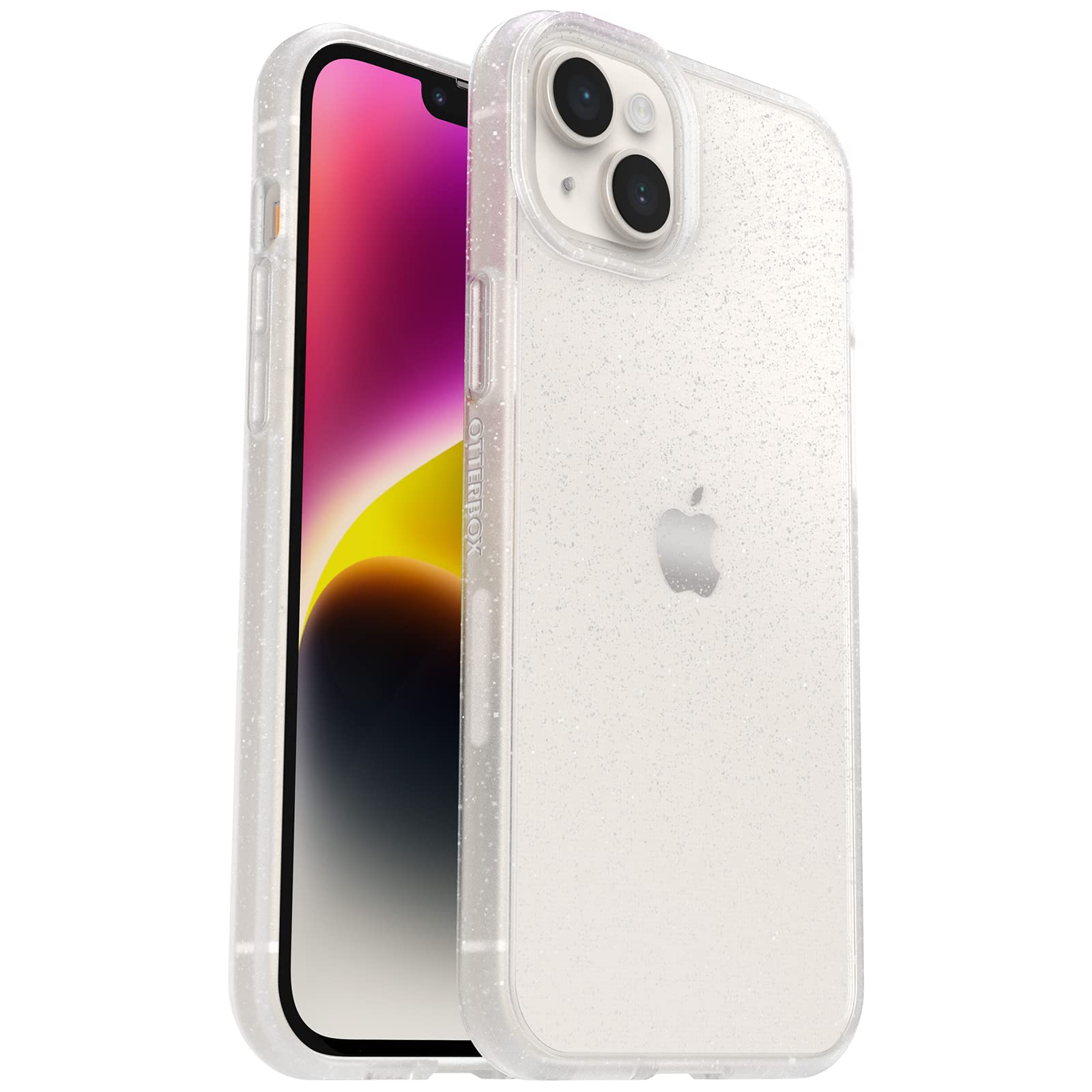 OtterBox iPhone 14 Plus Prefix Series Case - STARDUST (Clear/Glitter) | Slim Protective Cover with Raised Edges for Camera & Screen Protection | Wireless Charging Compatible | Perfect for Everyday Use, Travel & Outdoor Activities