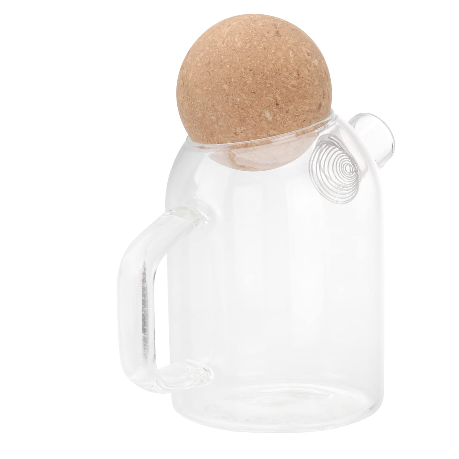 Cabilock Glass Teapot with Cork Lid - 1200ml/800ml/500ml Transparent Thick Glass Pitcher for Tea, Coffee, Sangria & Beverages | Airtight Tea Kettle for Hot & Cold Drinks | Perfect for Home, Office & Party Serving