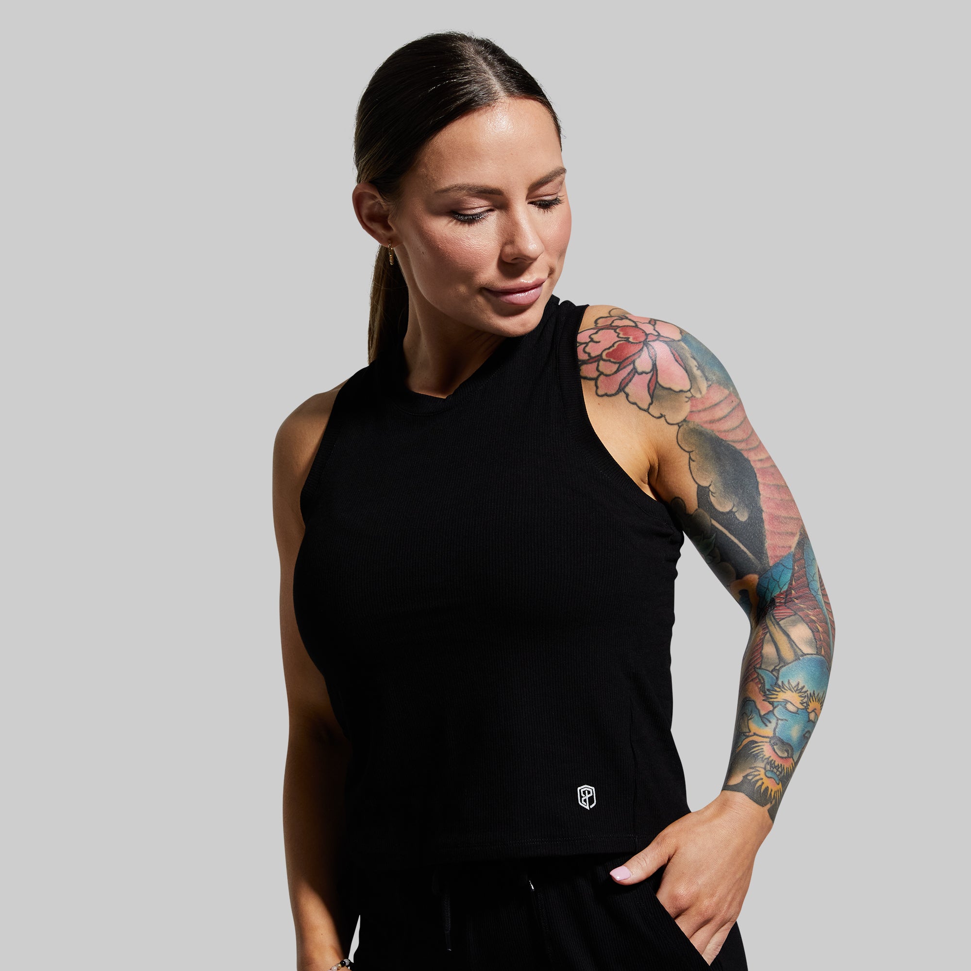 Everyday Crop Top for Women - Black Stretchy Comfortable T-Shirt | Perfect for Yoga, Gym, Running & Casual Wear