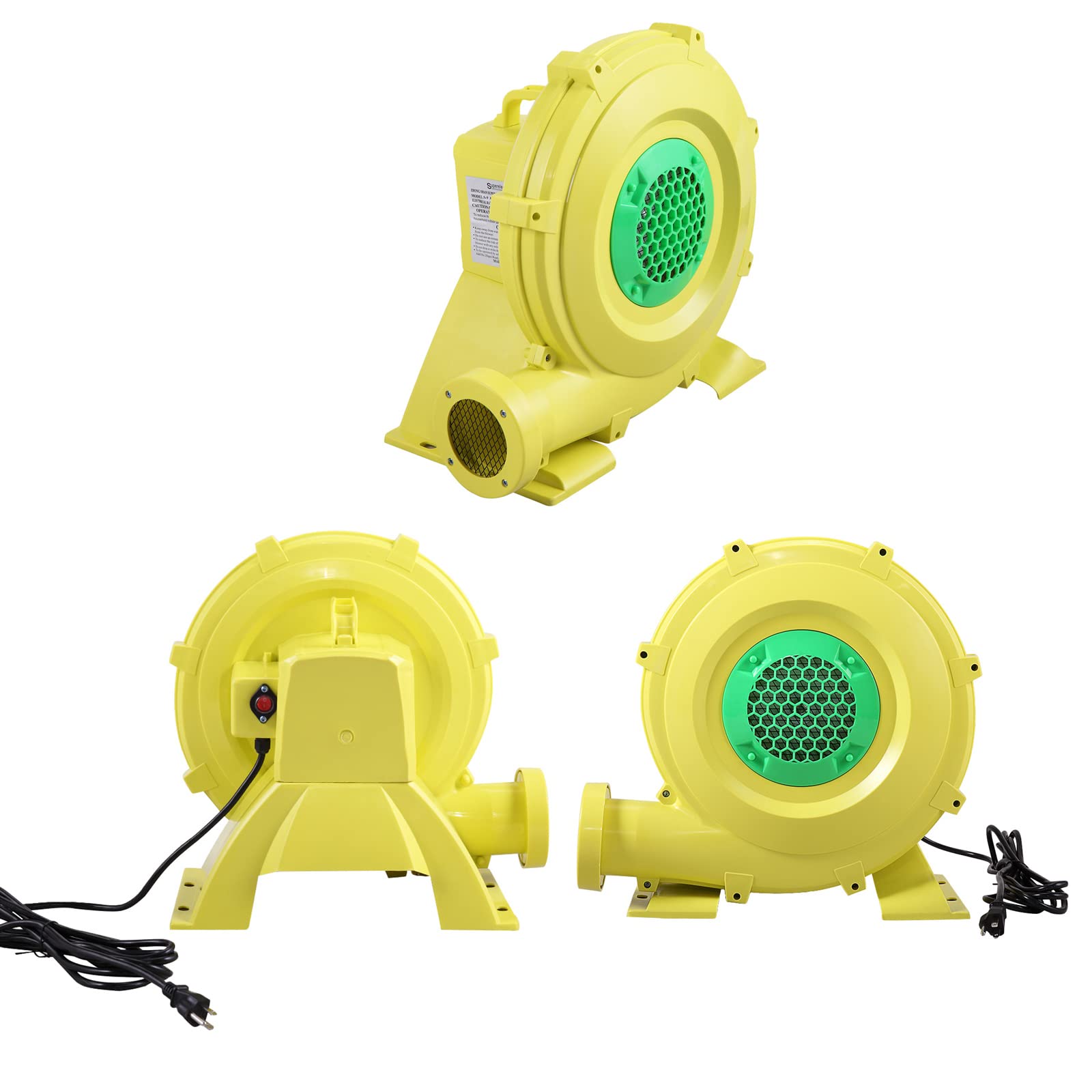 Inflatable Air Blower Pump for Bounce House, Bouncy Castle, Jump Slide, Air Sofa & Paint Booth - Portable Electric Fan for Inflatables - Perfect for Kids' Parties, Backyard Fun & Outdoor Events