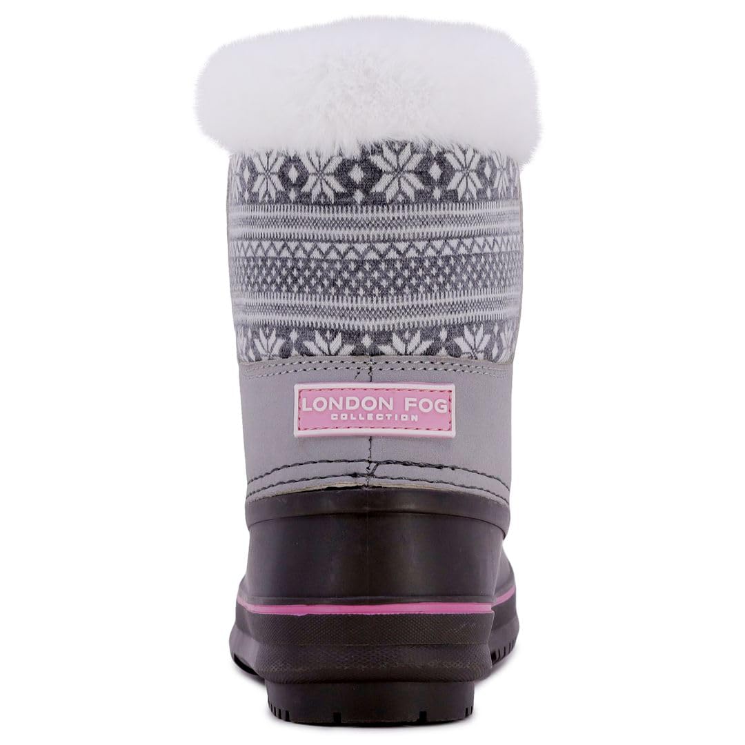London Fog Girls' Warm Lined Snow Boots for Winter & Cold Weather