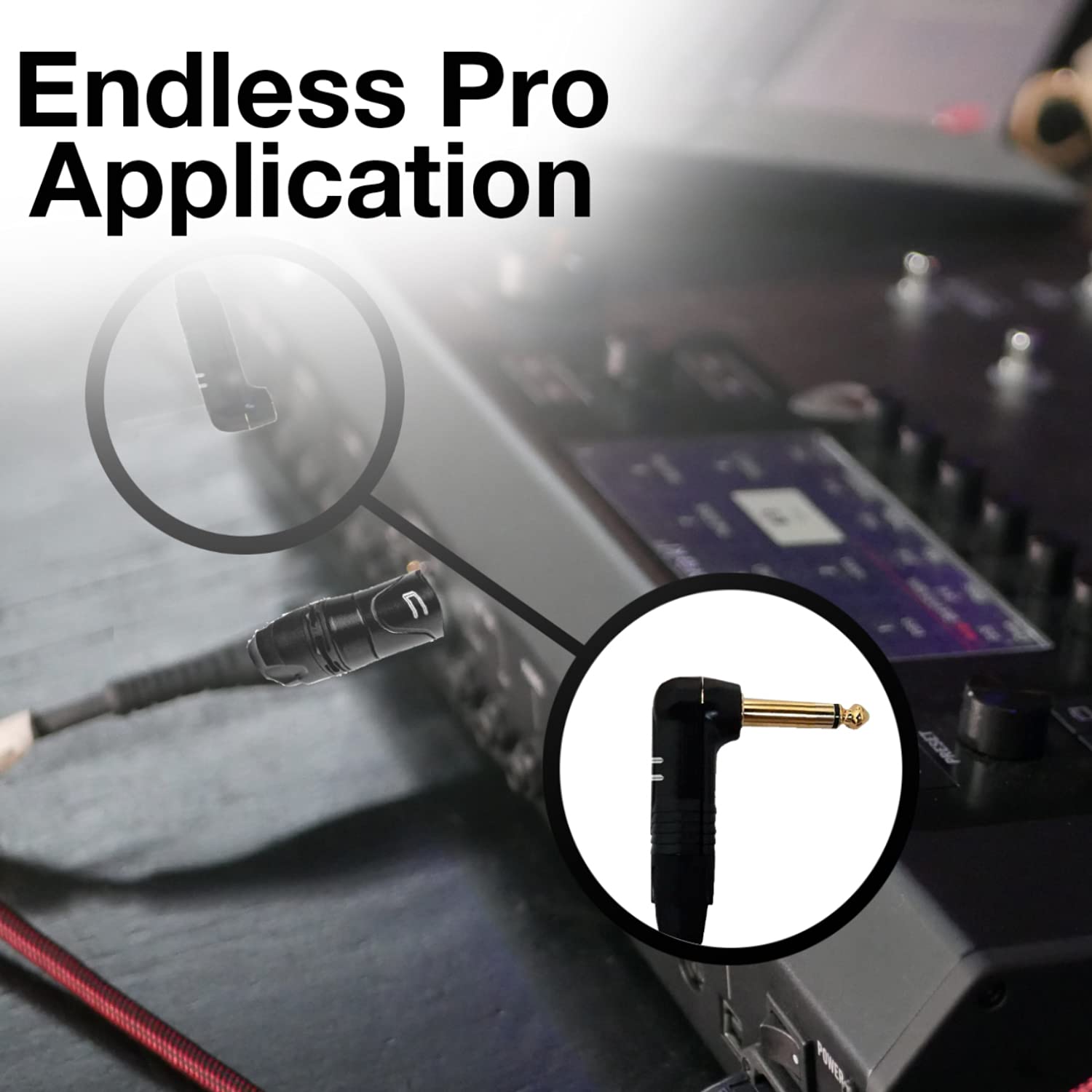 Professional 15ft Orange Unbalanced XLR Male to Right Angle 1/4