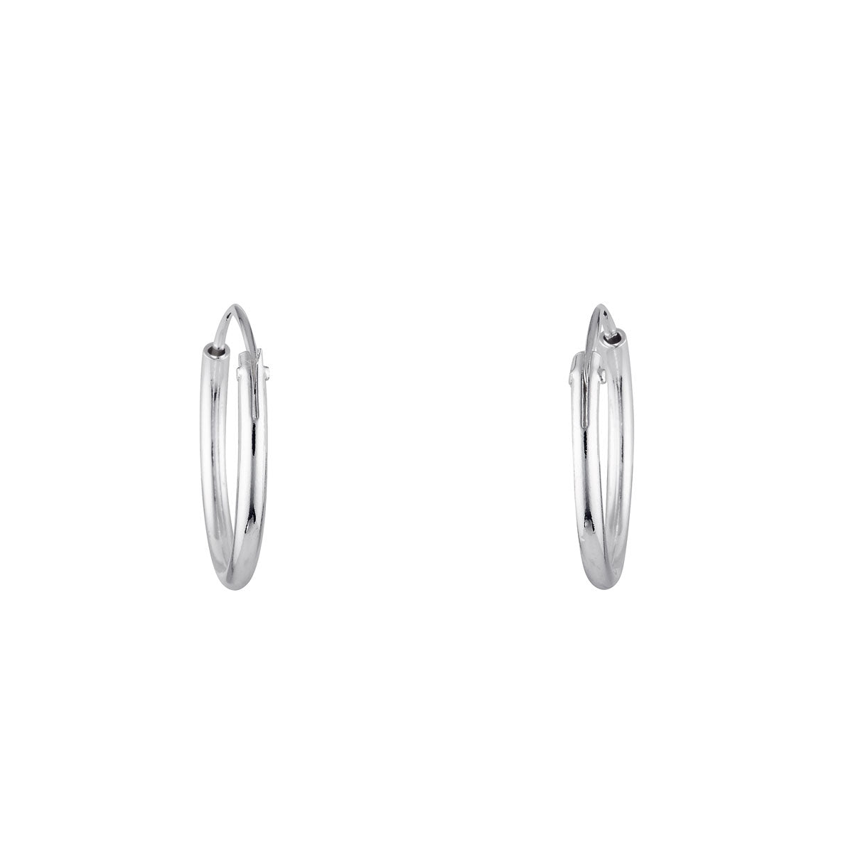Sterling Silver Medium Hoop Earrings for Women - Sleek & Hypoallergenic Sleepers for Everyday Wear & Gifting