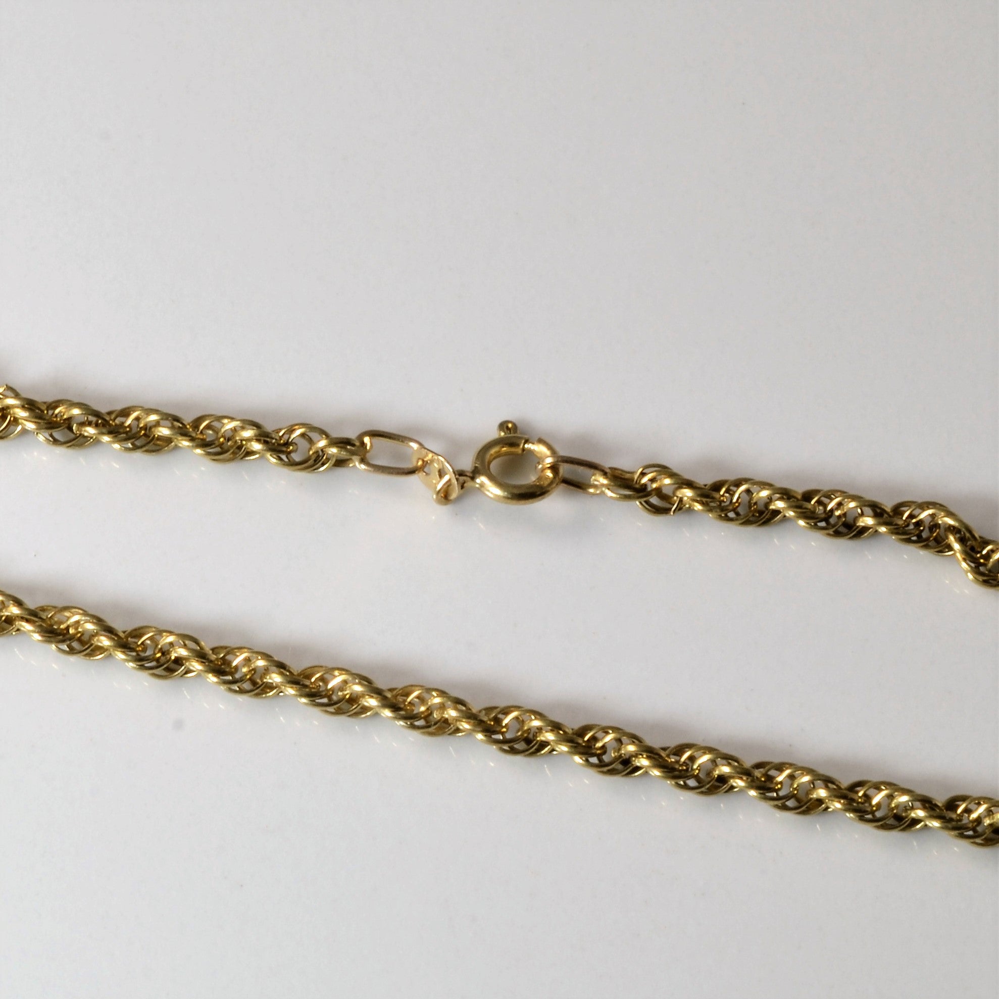 10k Yellow Gold Rope Chain Necklace - 17 Inch Solid Gold Rope Chain for Men & Women - Perfect for Layering, Gifts, and Everyday Wear