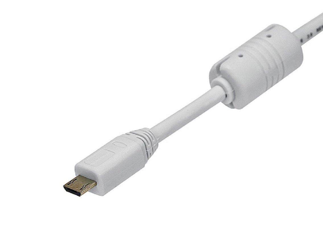 2 Pack USB 2.0 A Male to Micro 5pin Male Cable - 6 Feet High Speed Data Sync Charging Cord with Ferrite Core - 28/24AWG White for Smartphones, Tablets, Cameras & Portable Devices