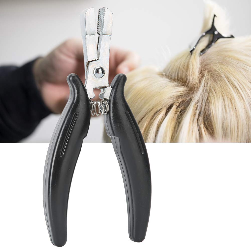 Professional Hair Extension Pliers for Micro Rings Beads - Black Hair Extension Tool for Seamless Micro Ring Installation | Perfect for Salons, DIY Hair Extensions & Styling at Home